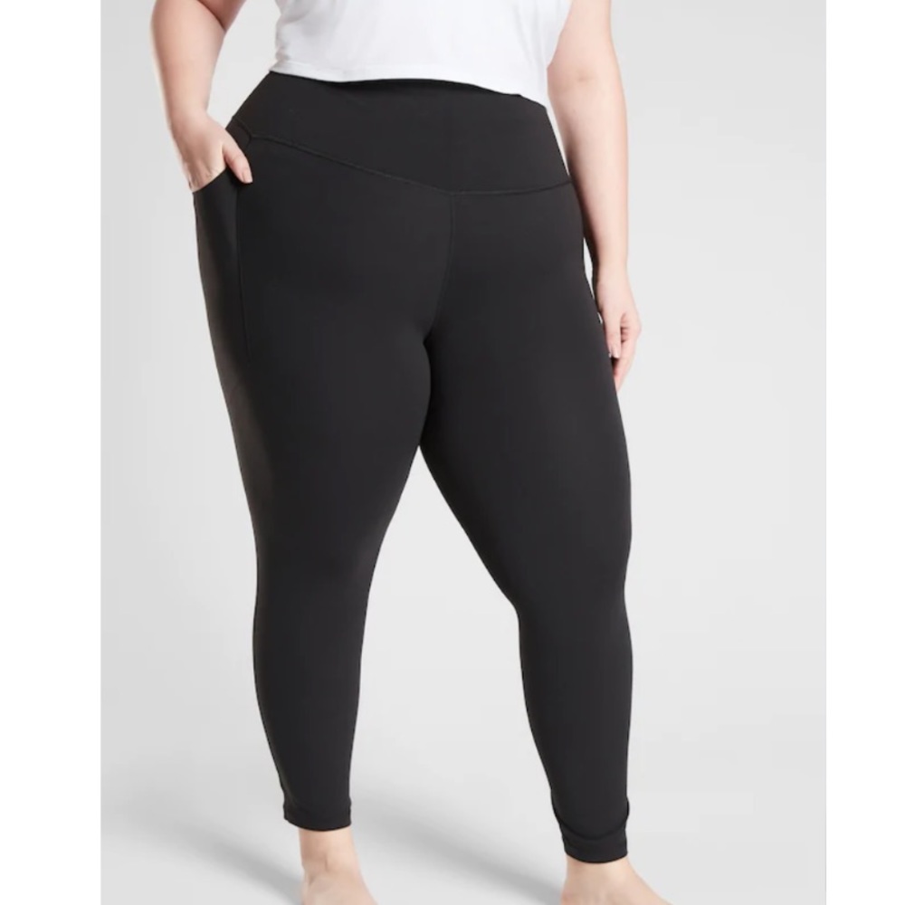 NWT Athleta Salutation Stash Pocket II 7/8 //Black - Picture 4 of 8